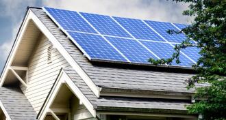 Solar Panels on Roof of Home