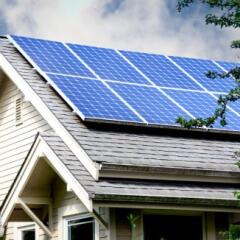 Solar Panels on Roof of Home