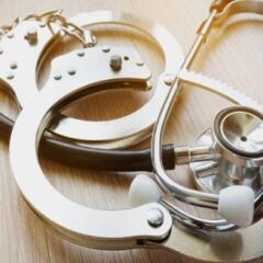 stethoscope and handcuffs