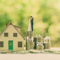 Sustainable financial goal for family life or married life concept