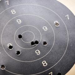 Target with bullet holes