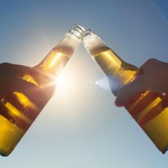 toasting beers