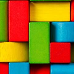 colorful toy wooden blocks