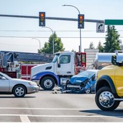 Truck and Car Accident