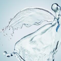 A water figure dancing like a ballerina