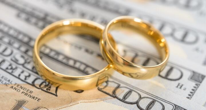 Wedding Rings on Money