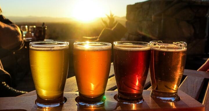 Beer Flight in Sun