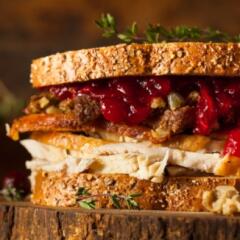 Close up of a sandwich