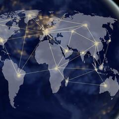 Satellite image of earth from space