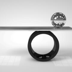 Read and silver balls on balancing