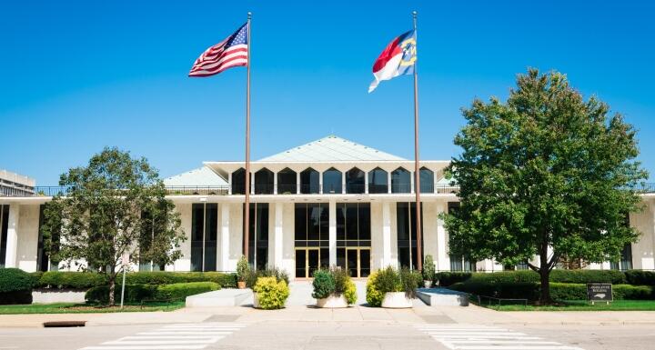 Outside building shot of the NC General Assembly Building