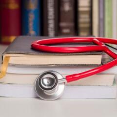  book and stethoscope