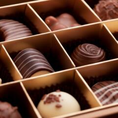A box of different chocolates