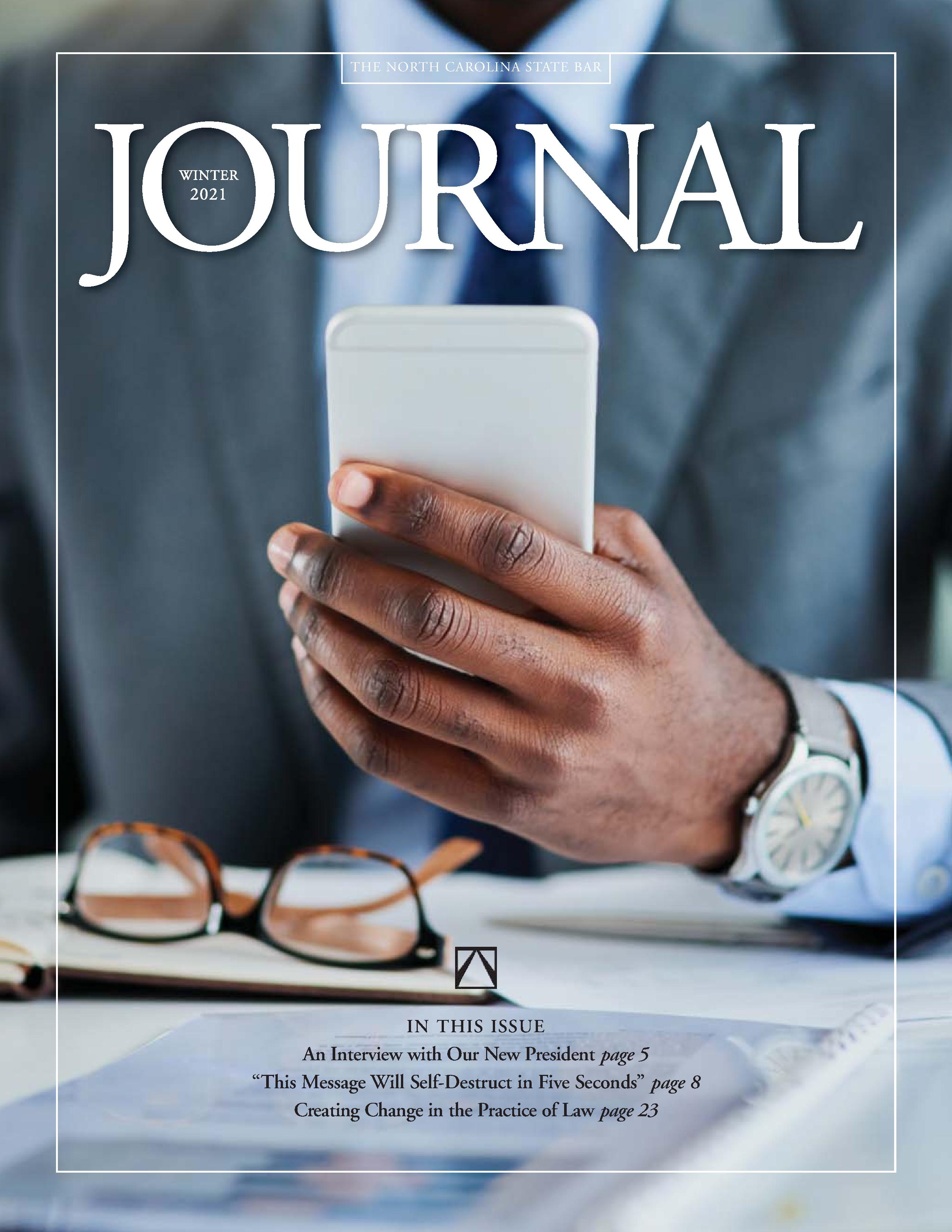 Winter 2021 Edition of the North Carolina State Bar Journal