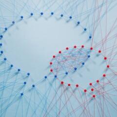 threads forming two bubble speech