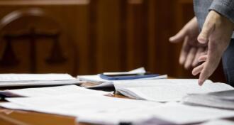 trial in the courtroom