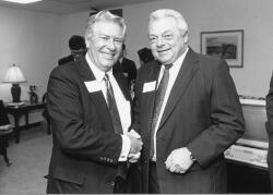 Charlie Gaddy (pictured right) with NCCF founder Lewis Holding.