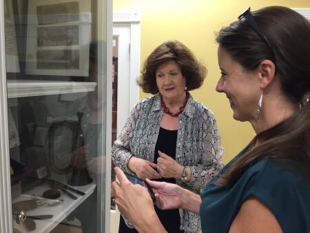 Gayle Sorrell with Neighbors in the Coats Museum.