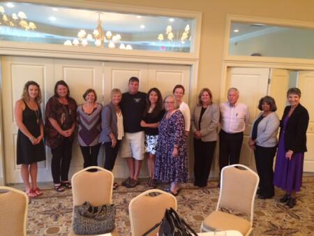 Left to right: Hannah Robinson, Sheila Davies, Loismary Hoehne, Janet Colegrove, Scott Foster, Nina Foster, Nancy Proctor, Patty Guillaume, Karen Etheridge, Jim Troutman, Josie Lewis and Linda Algood.