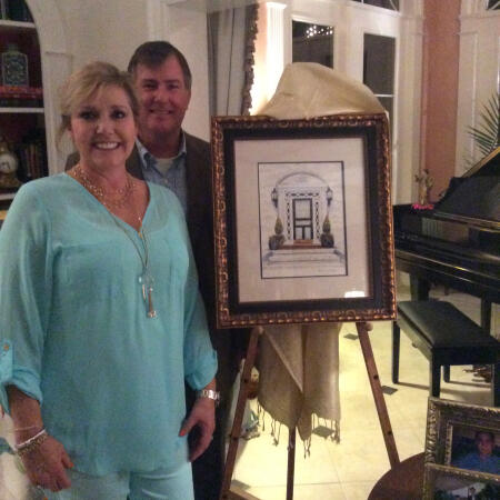 Board member Susan Beamon and husband Collyn opened their beautiful home for the event.