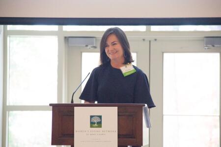 Liza Roberts, network founding member and luncheon keynote speaker, addresses attendees.