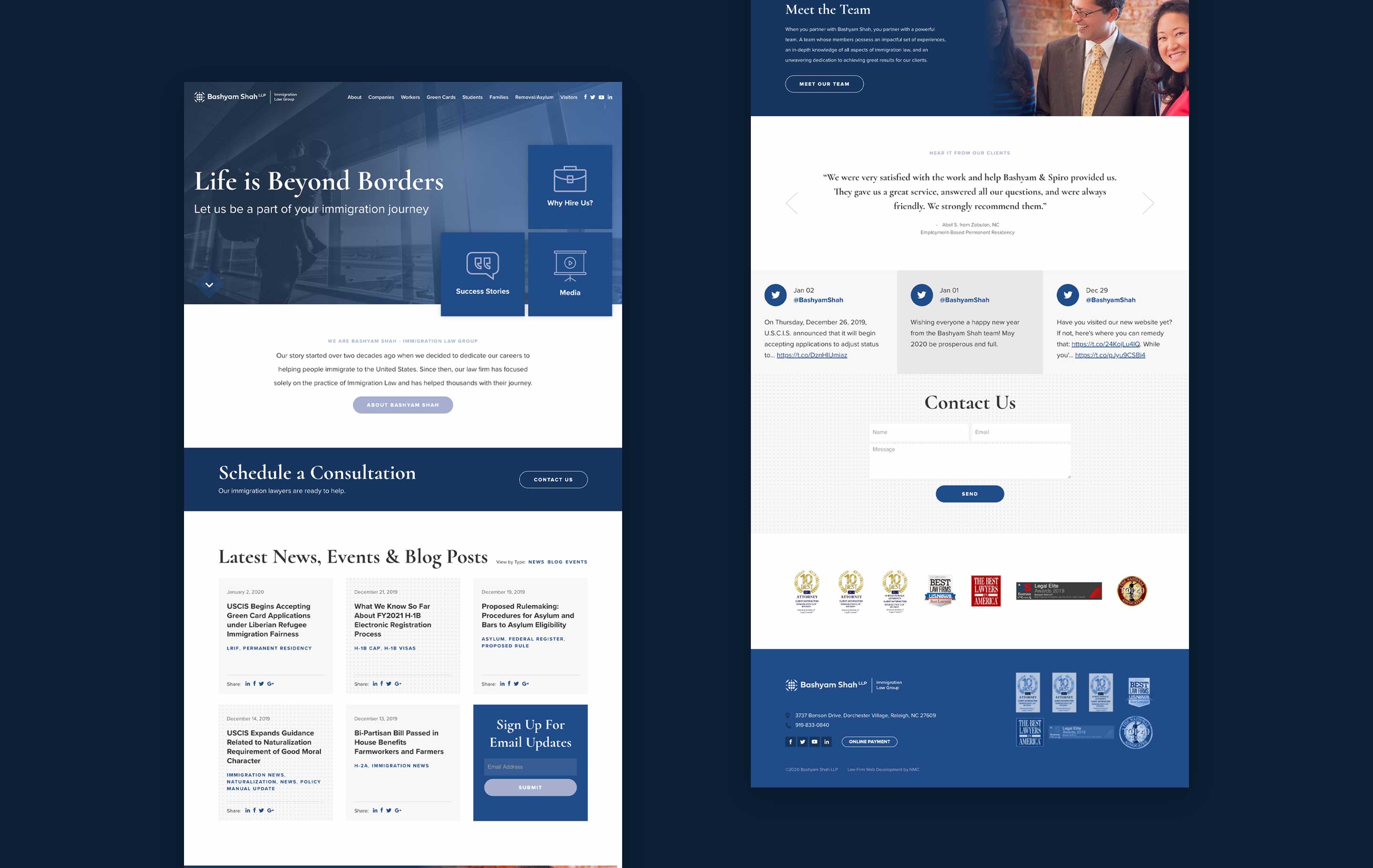 Bashyam Shaw Immigration Law Firm Website Design