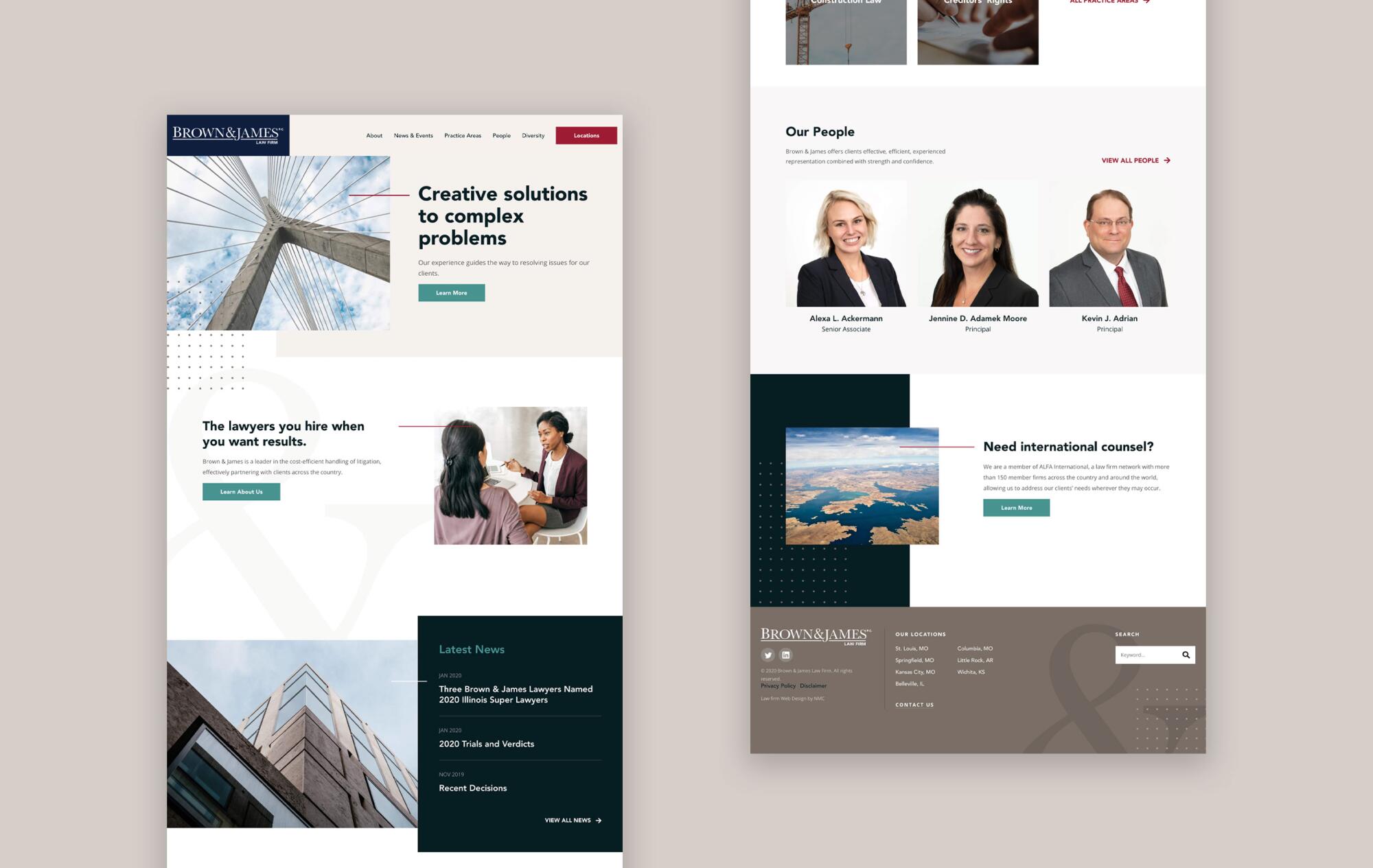 Brown & James Law Firm Web Design