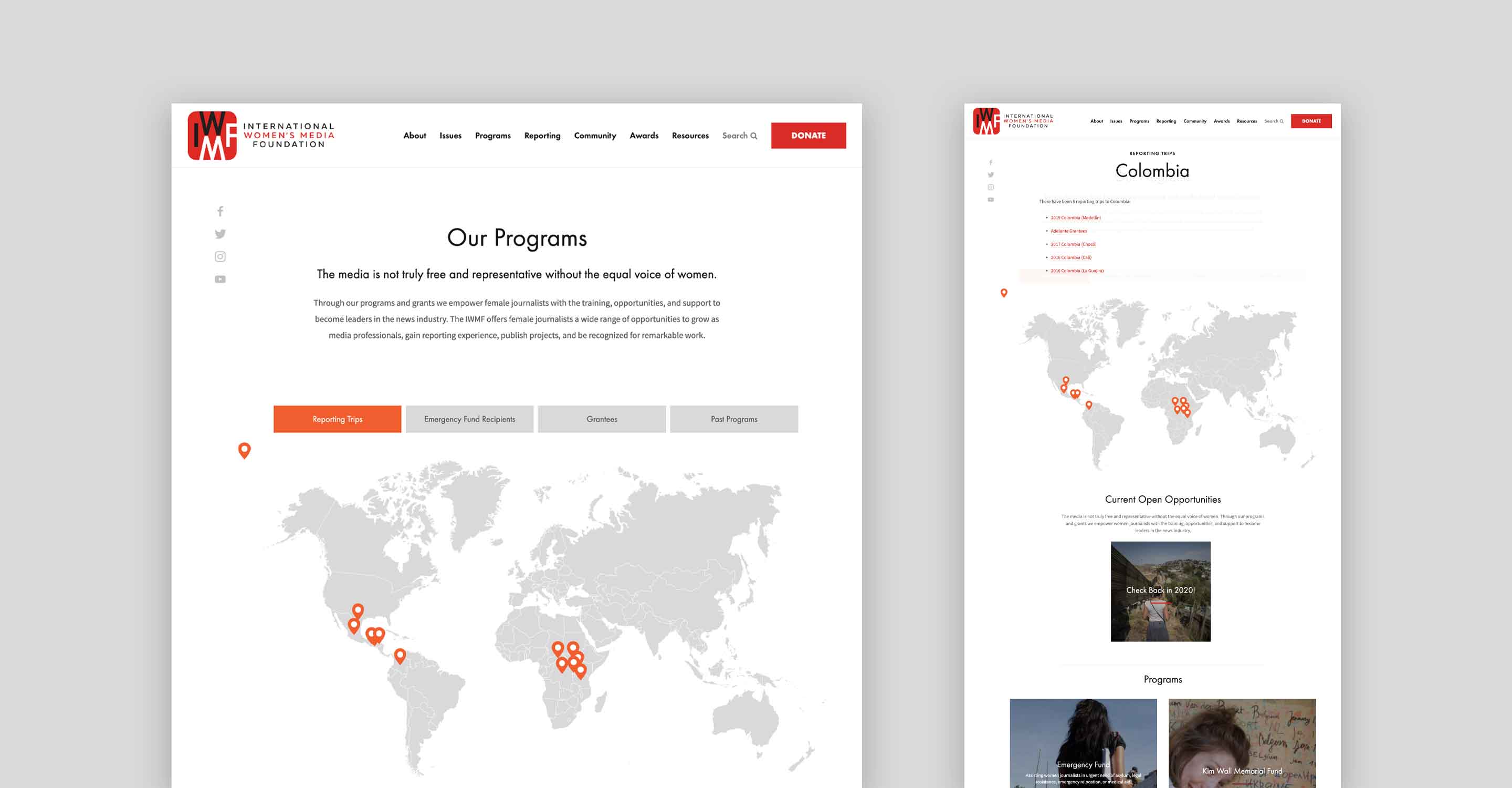 Examples of Interactive Maps on Websites New Media Campaigns