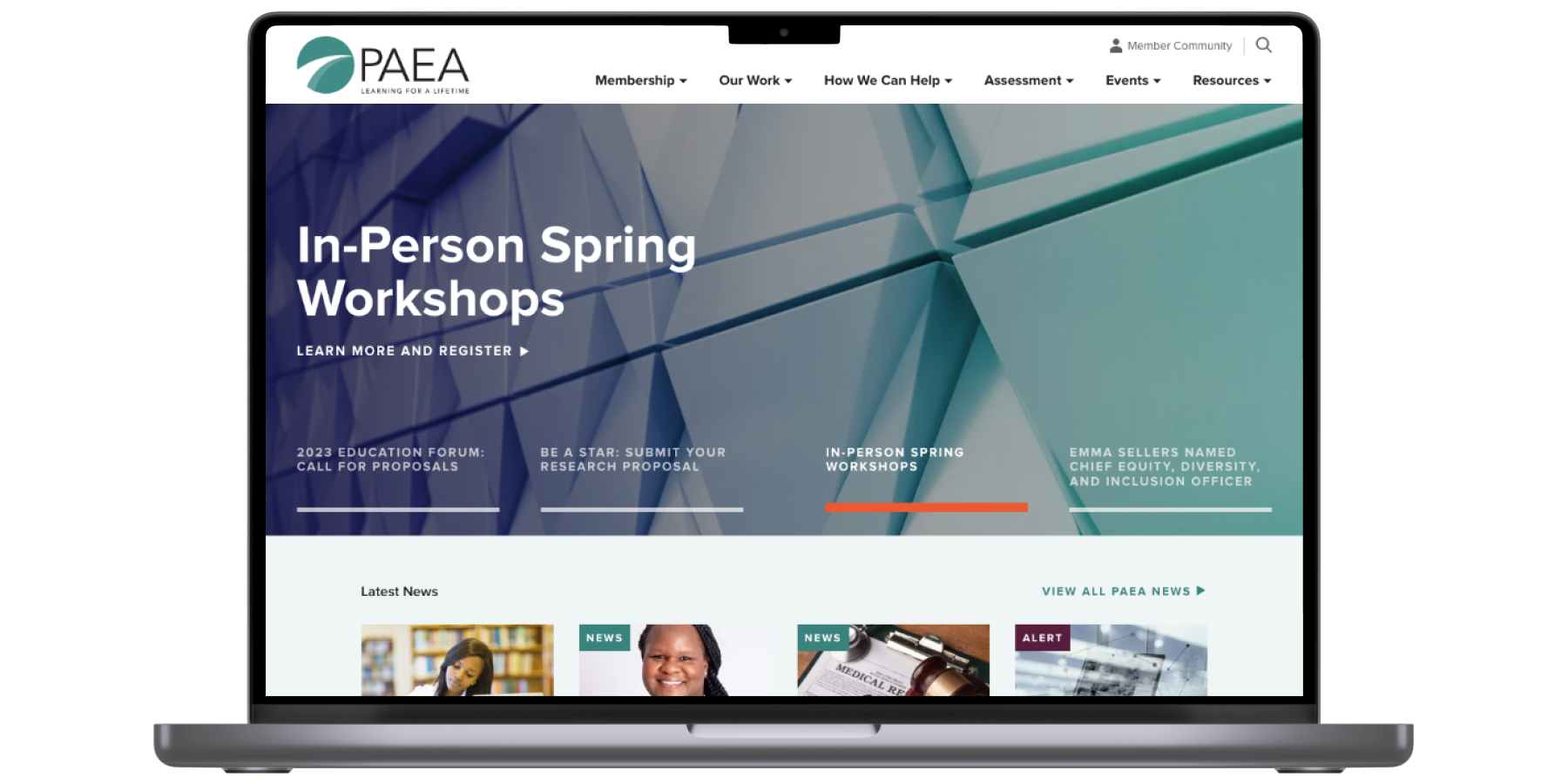 Paea PAEA Nonprofit Association Logo & Website Design
