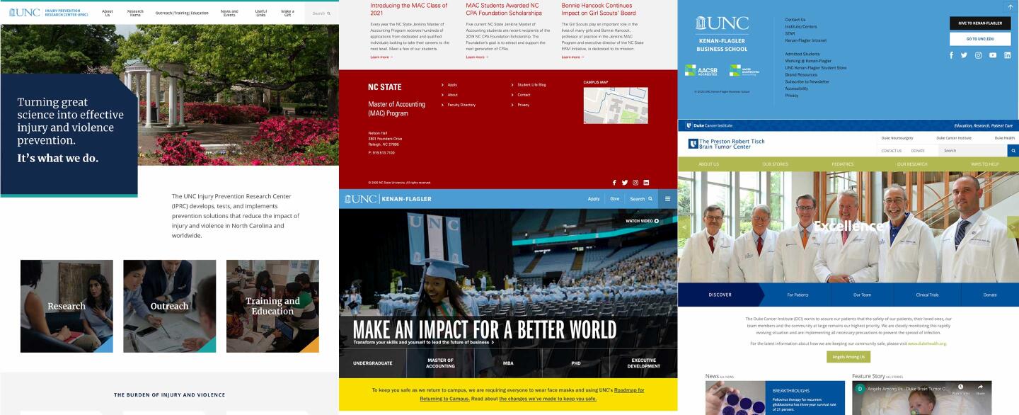 Graduate Program Website Examples Best Practices and Examples in Higher Education, University Website Design