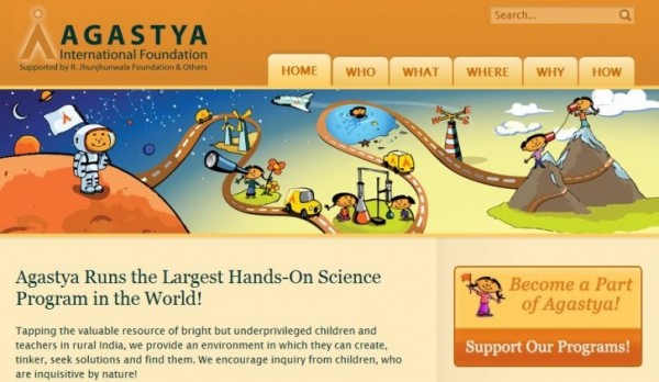 Screenshot of Agastya.org