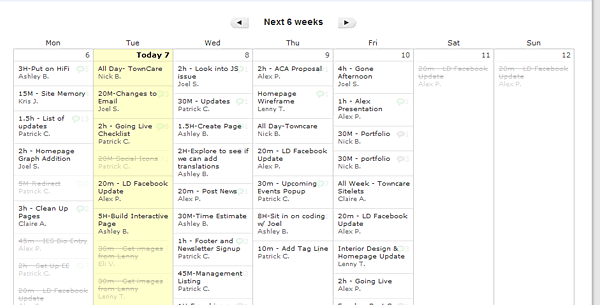 Tidying up the new Basecamp Calendar New Media Campaigns