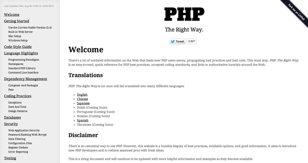 PHP The Right Way