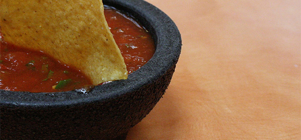 Bowl of tasty chip salsa