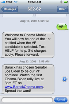 text messaging in political campaigns