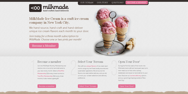 MilkMade homepage
