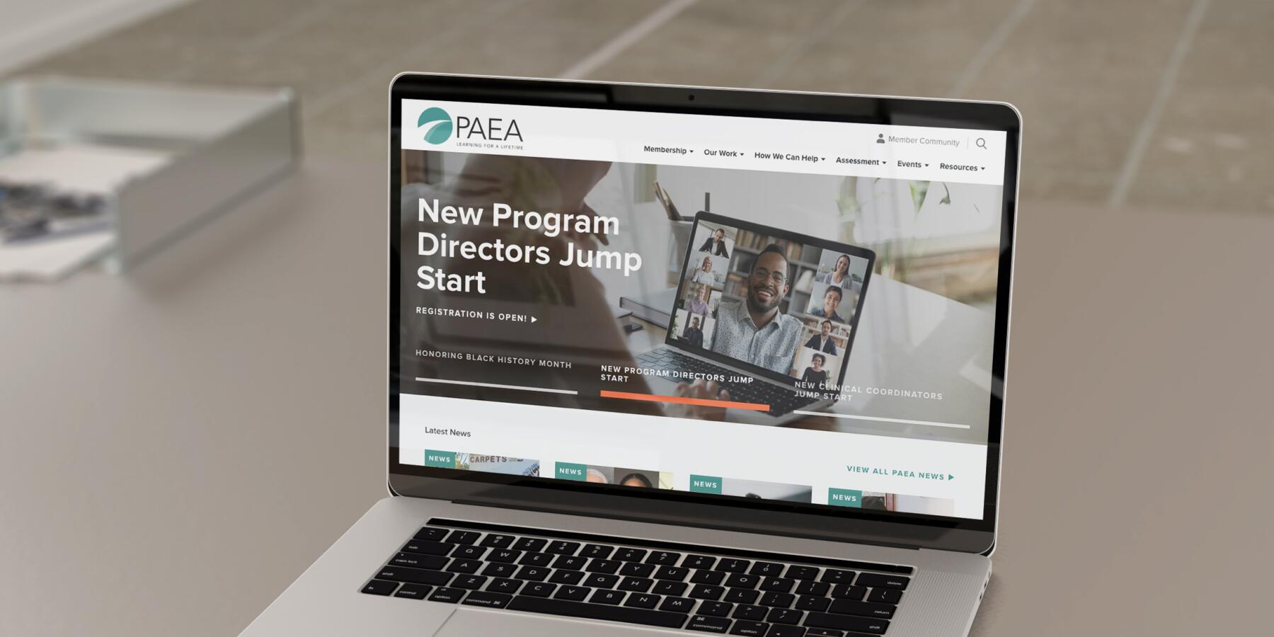 Paea PAEA Nonprofit Association Logo & Website Design