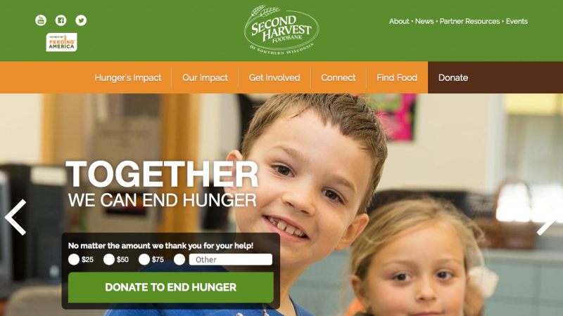 Second Harvest Food Bank Website Design Case Study