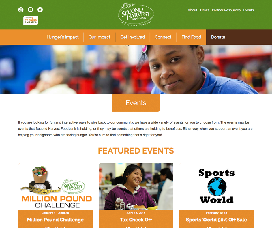 Second Harvest Food Bank Website Design Case Study