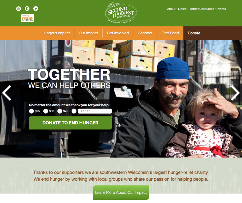 Second Harvest Food Bank Website Design Case Study