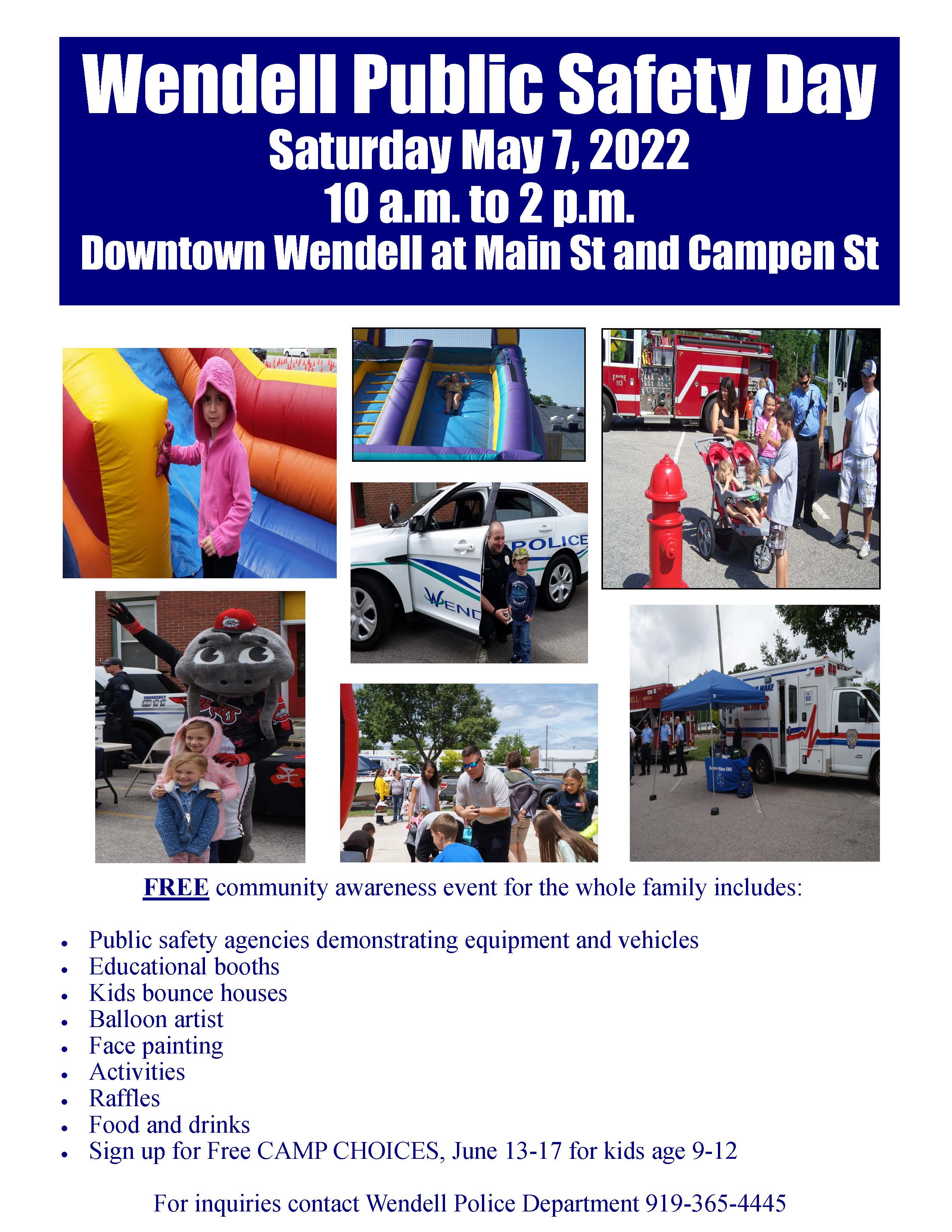 Wendell Public Safety Day May 7