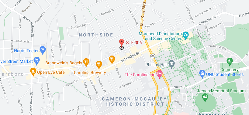 Chapel Hill, North Carolina Location Map