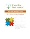 Nonprofit Capacity Building: 2014 Review and Future Directions
