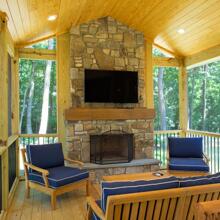 The Oaks - pine screened porch & cedar furniture