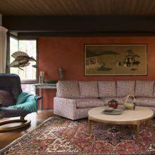 Duke Forest - living room with faux finished accent wall