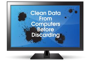 Clean data before disposing computer