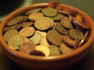 bucket of pennies