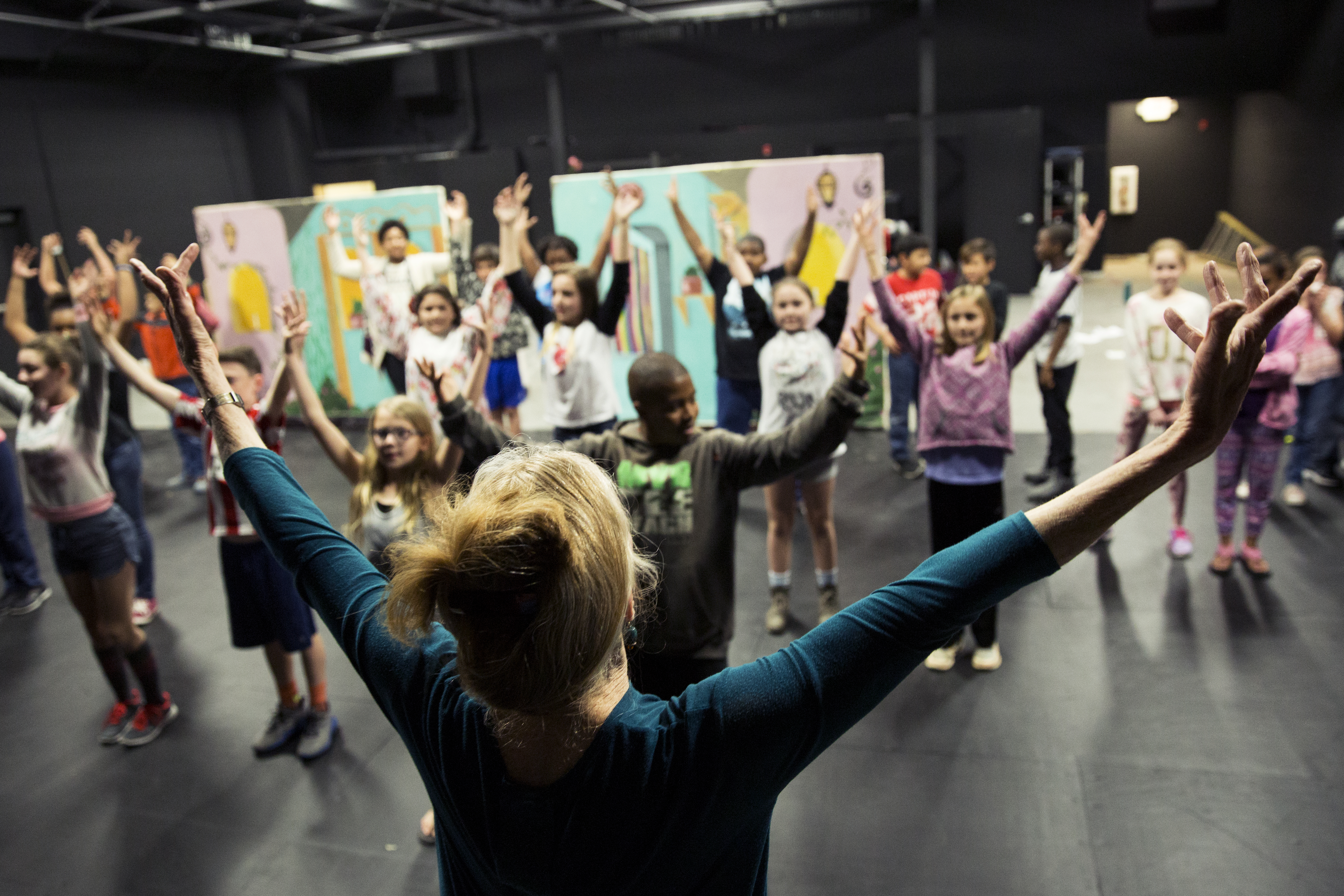 Students in dance class