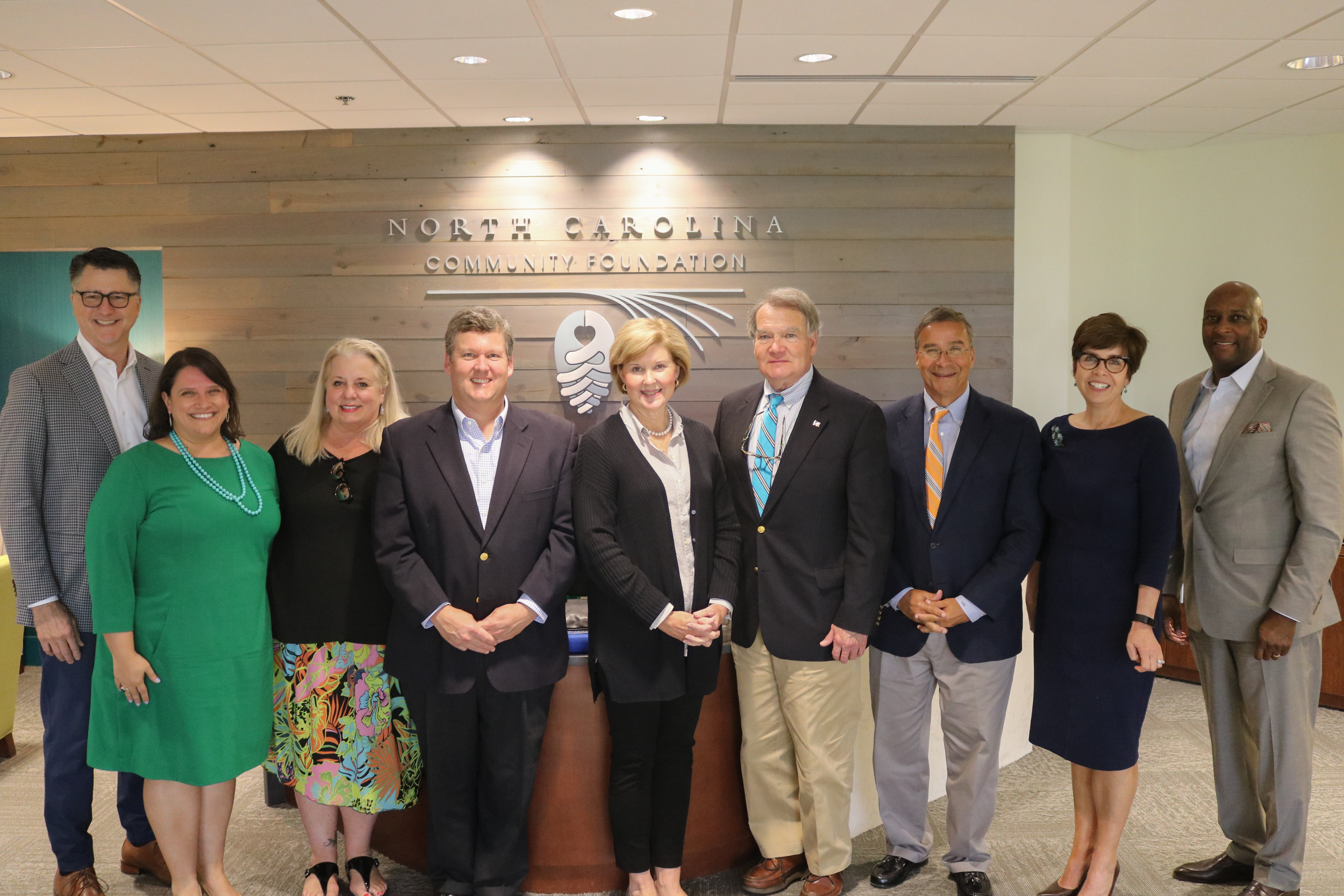 Pictured is the NCCF Affiliate Impact Committee. The Committee, made up of representatives of the statewide board of directors and local affiliate foundations in each of NCCF’s regions, is a standing committee of the statewide board that ensures open engagement between the Foundation and local communities as well as represents the perspectives of affiliate board members to the state board.