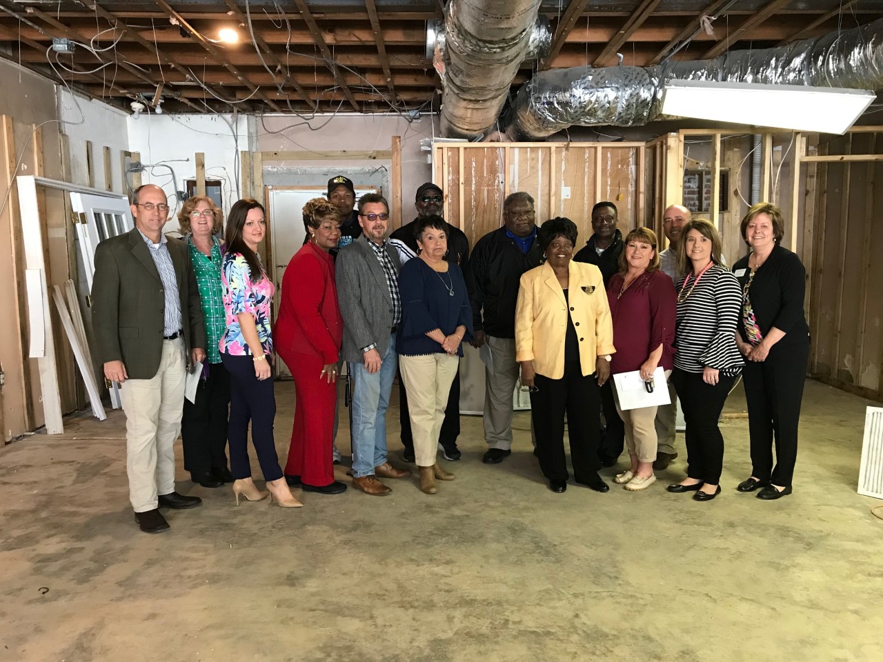 Pictured are representatives from the Jones County Community Foundation board of advisors and nonprofit organizations receiving disaster relief grants.